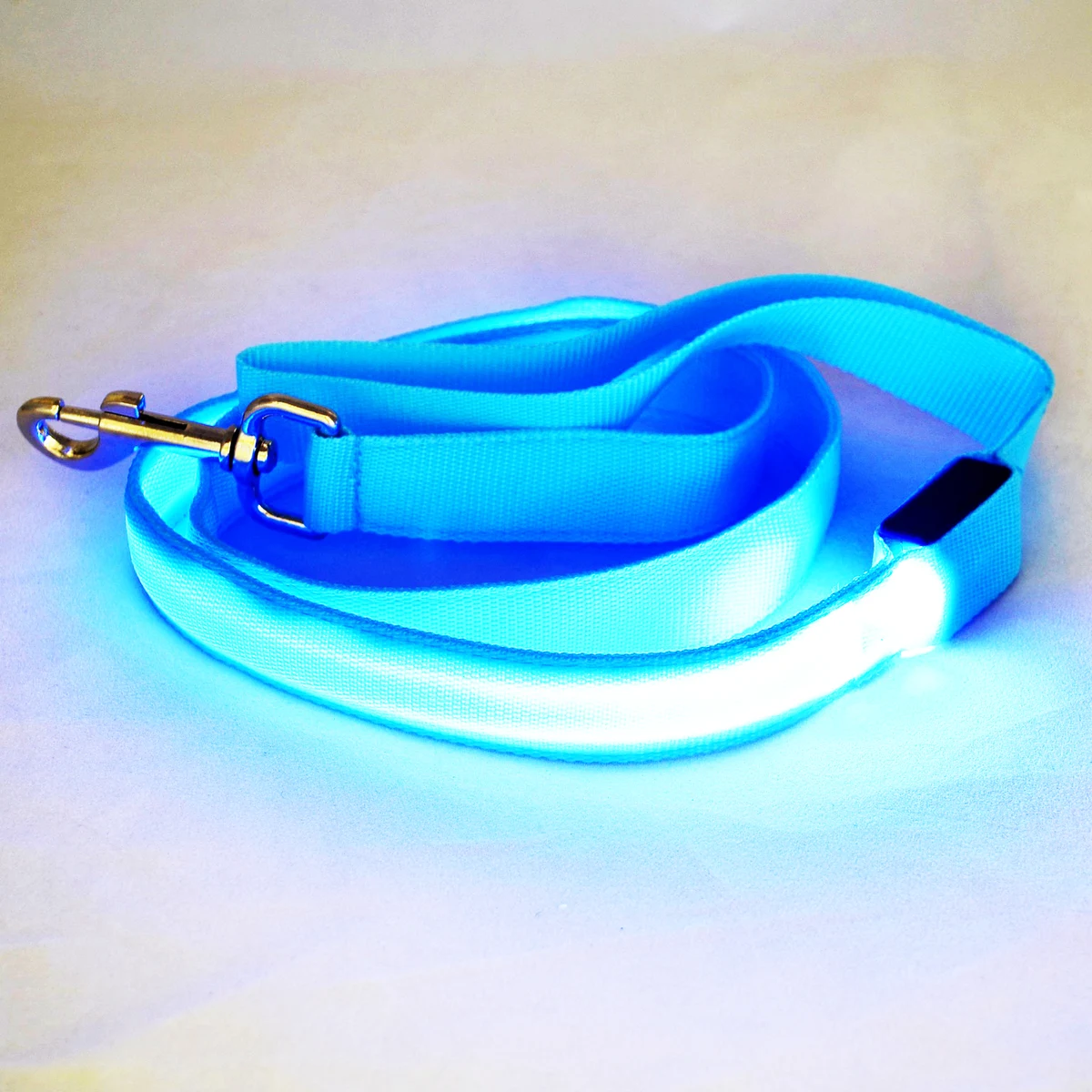Nylon Glowing Collar Hook Dog Leash 1