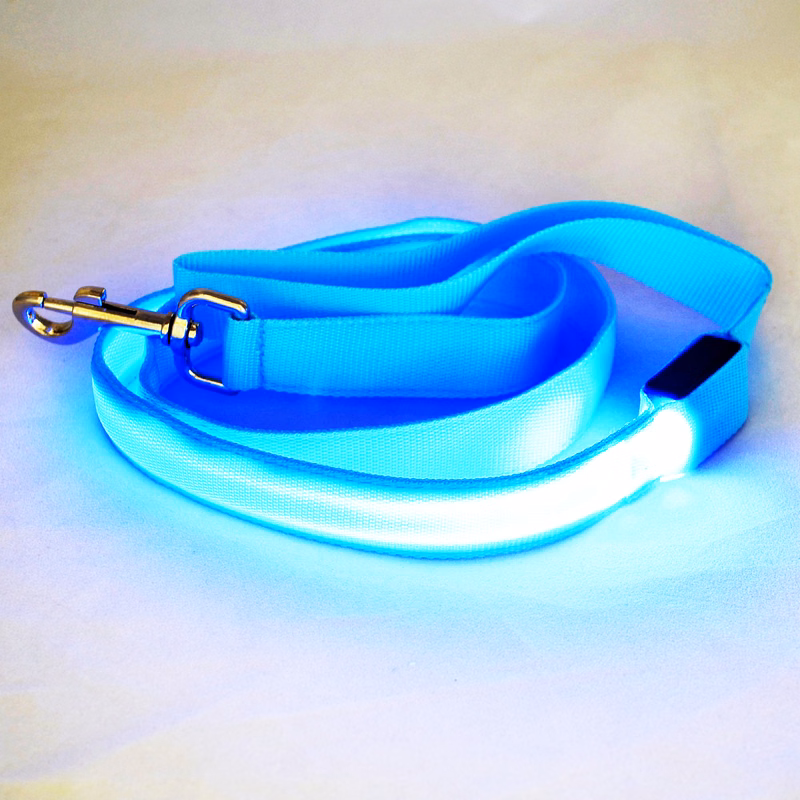 Nylon Glowing Collar Hook Dog Leash