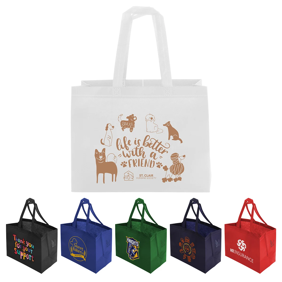 Kingston 80GSM Recycled Non-Woven Polypropylene Heat-Sealed Tote 1