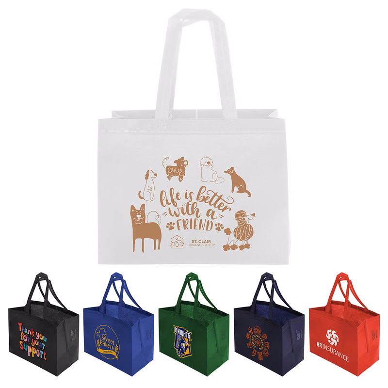 Kingston 80GSM Recycled Non-Woven Polypropylene Heat-Sealed Tote