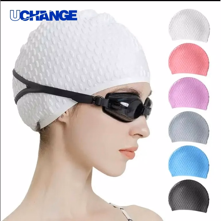 High-Elastic Silicone Adult Swim Cap for Training and Pool Use
