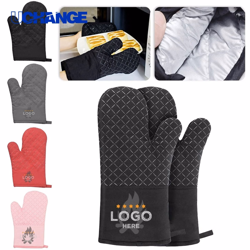 Silicone Non-Slip Long Oven Mitts for Kitchen Use