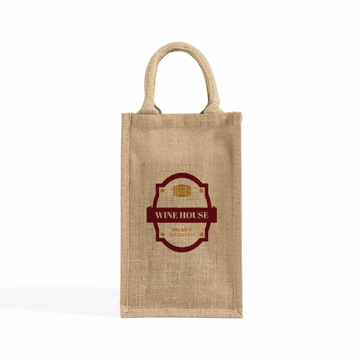 4 Bottle Jute Wine Bag 1