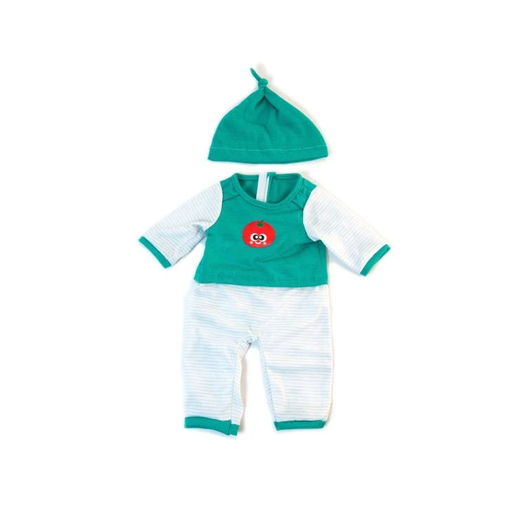 Doll's Cold Weather Green Stripe Pajamas 1