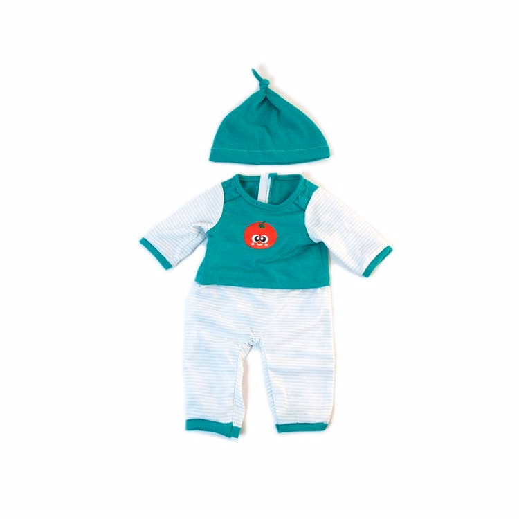 Doll's Cold Weather Green Stripe Pajamas
