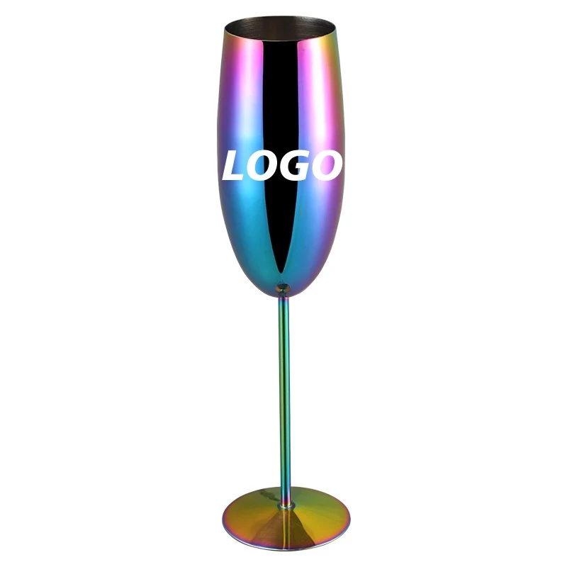 Custom 8.5 oz Stainless Steel Champagne Glasses 1