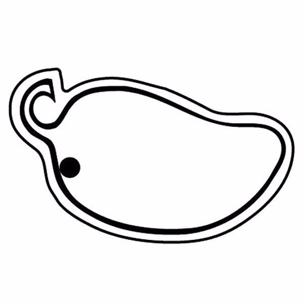 Hot Pepper Outline Key Tag - Spot Color