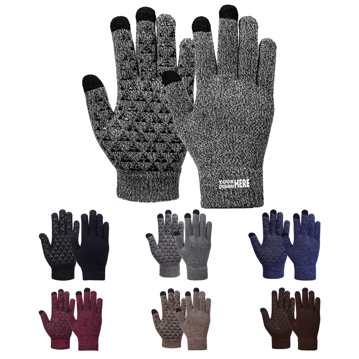 Thick Knit Touchscreen Gloves 1