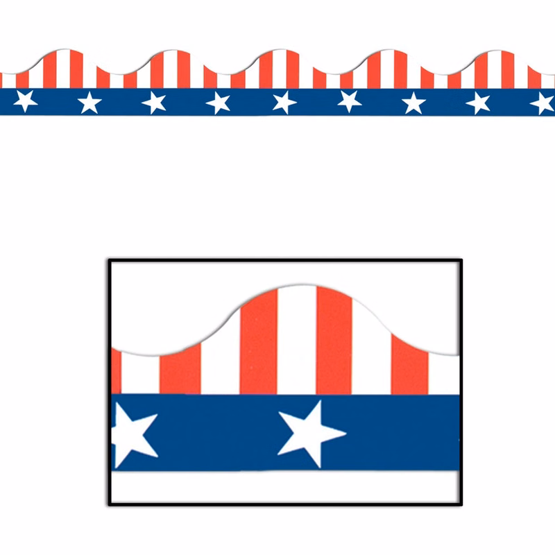 Patriotic Border Trims - Stars & Stripes 3'
