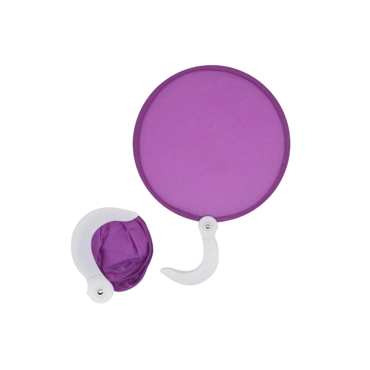 Poly Fabric Foldable Hand Fan Disc 1