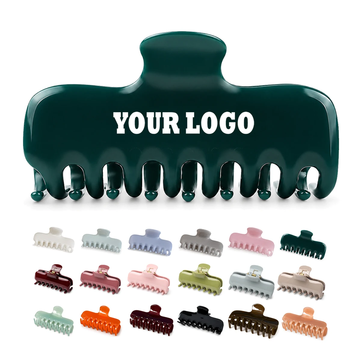 Glossy Spray-Coated Curved Hair Claw Clip 1