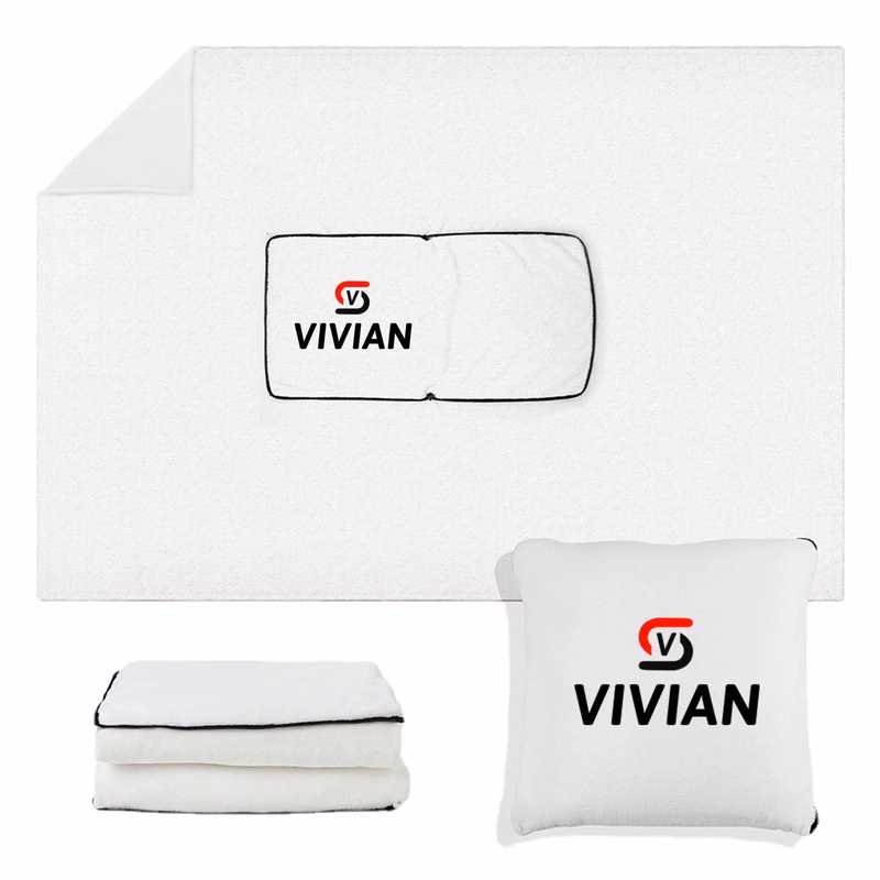 2 In1 Flannel Throw Pillow And Blanket