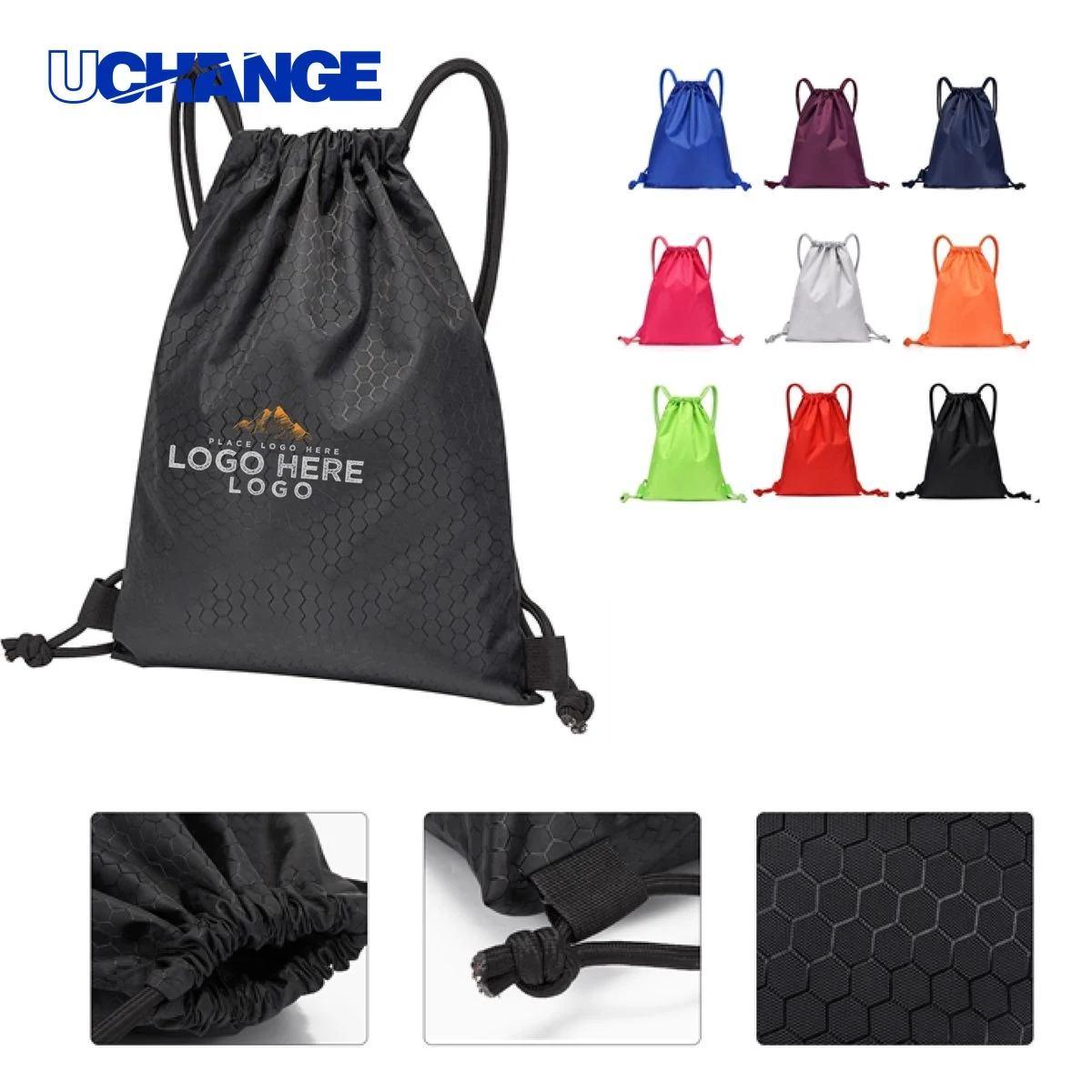 Lightweight Oxford Drawstring Backpack 1