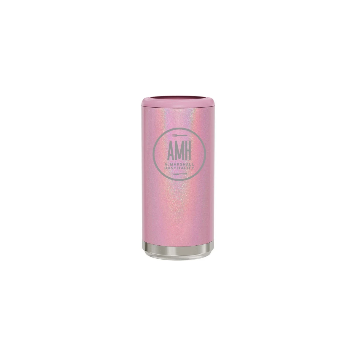 12 Oz. Pink Magic Maars Stainless Steel Skinny Can Cooler 1
