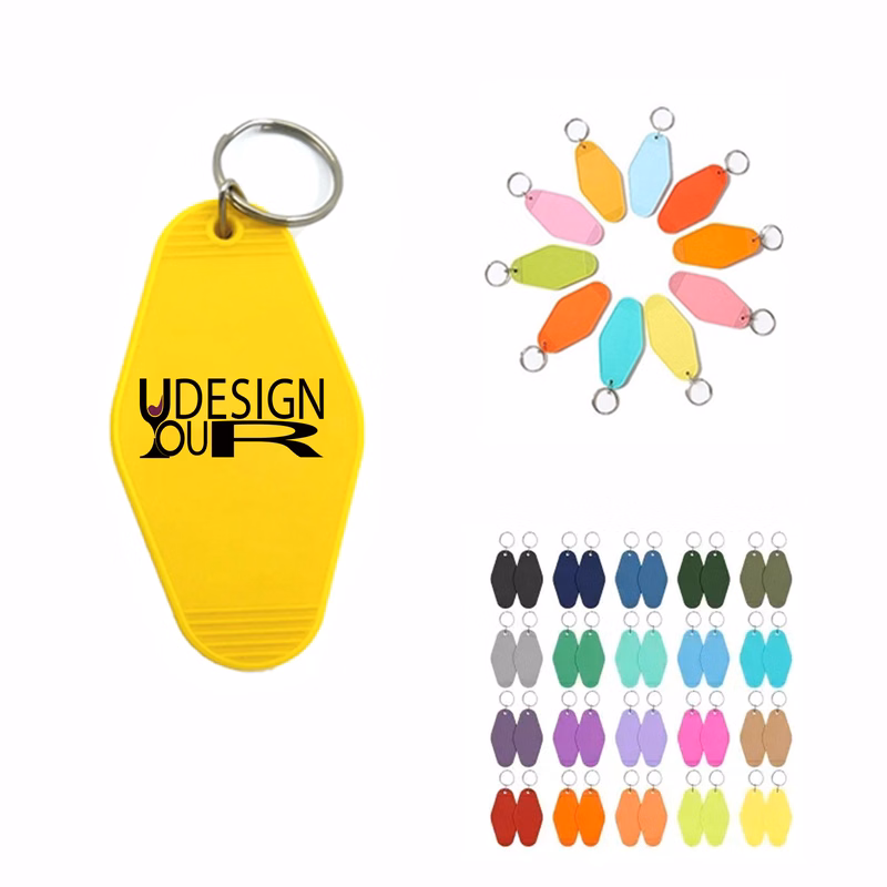 Motel Hotel Keychains Rhombus Key Tags MOQ 10pcs