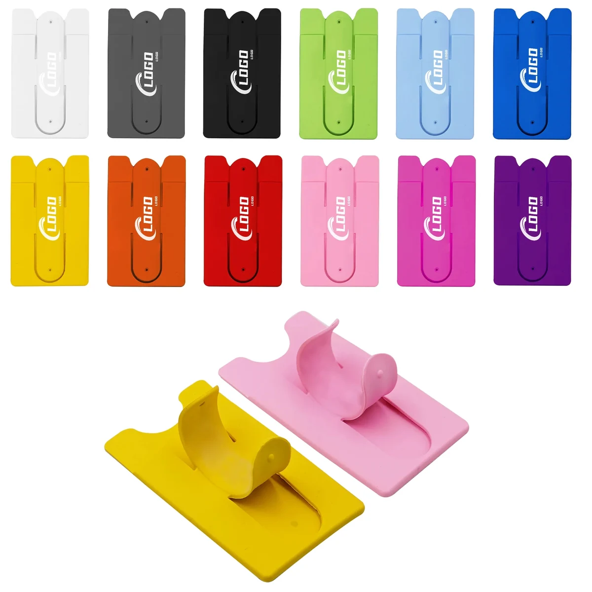 Silicone Phone Stand Holder With Card Pocket 1