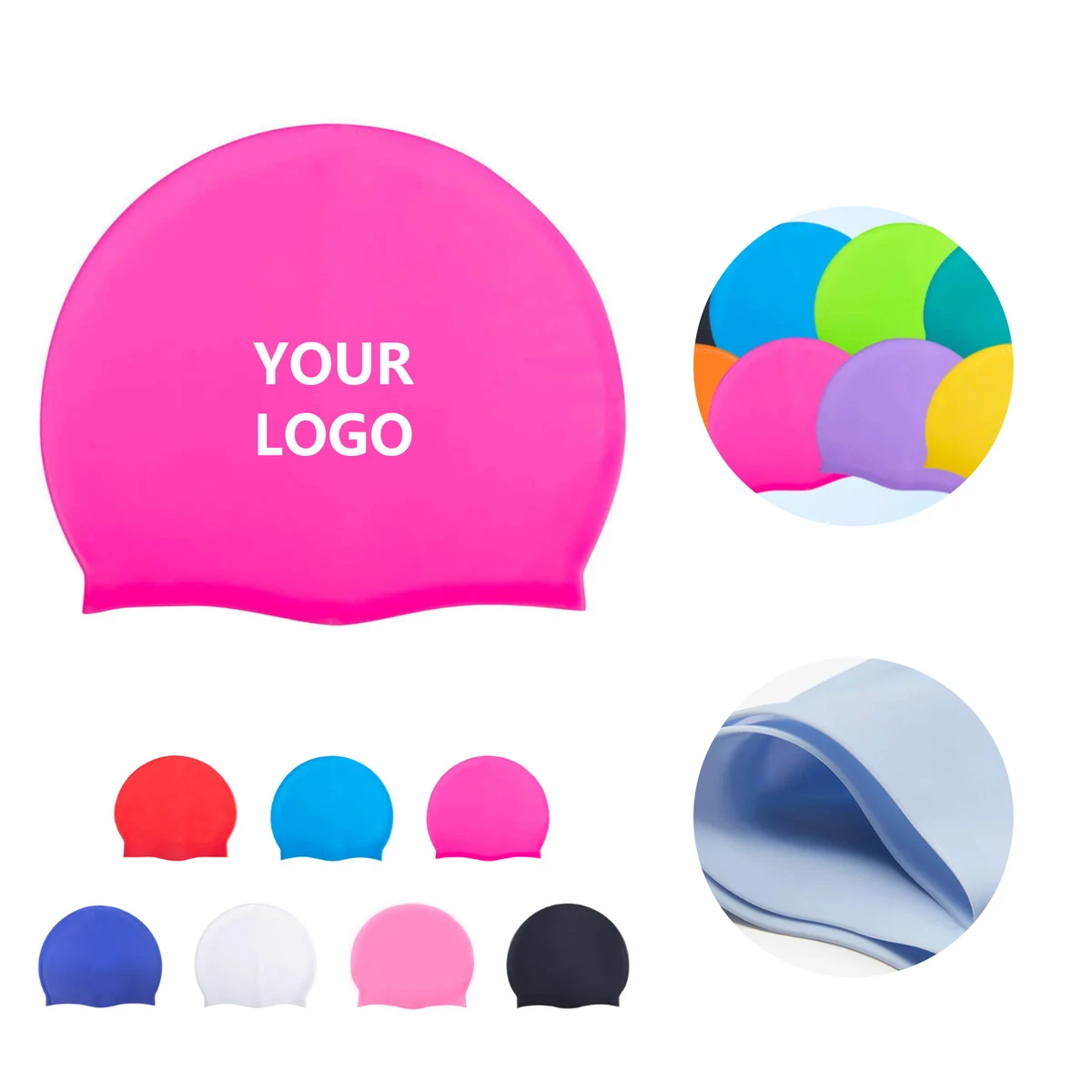 Silicone Training Swim Cap One Size Flat Mold 1