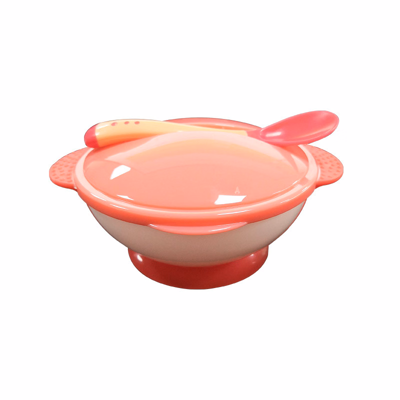 12OZ Baby Double Ear Suction Cup Bowl with Spoon and Lid