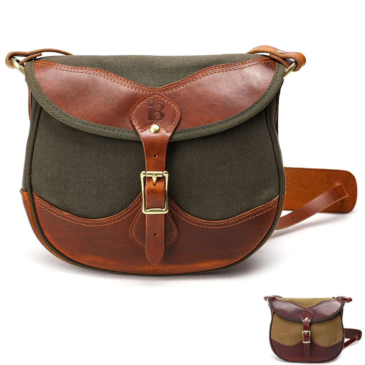 Retro oil wax canvas bag 1