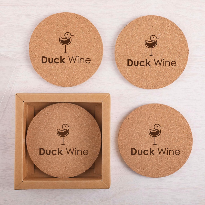 Cork 4 Pc. Coaster Set In Box