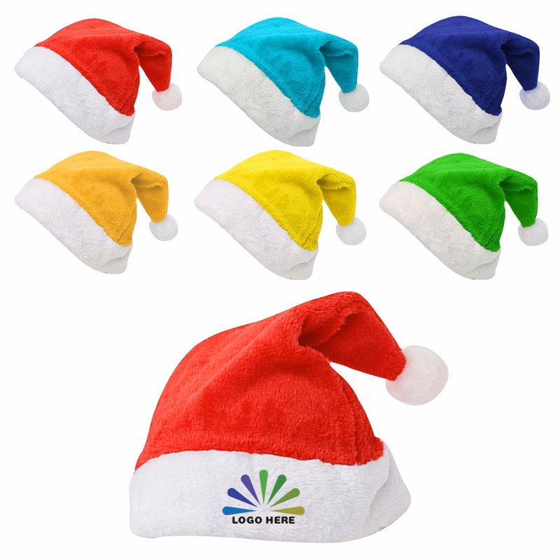 Short Plush Christmas Party Santa Hat