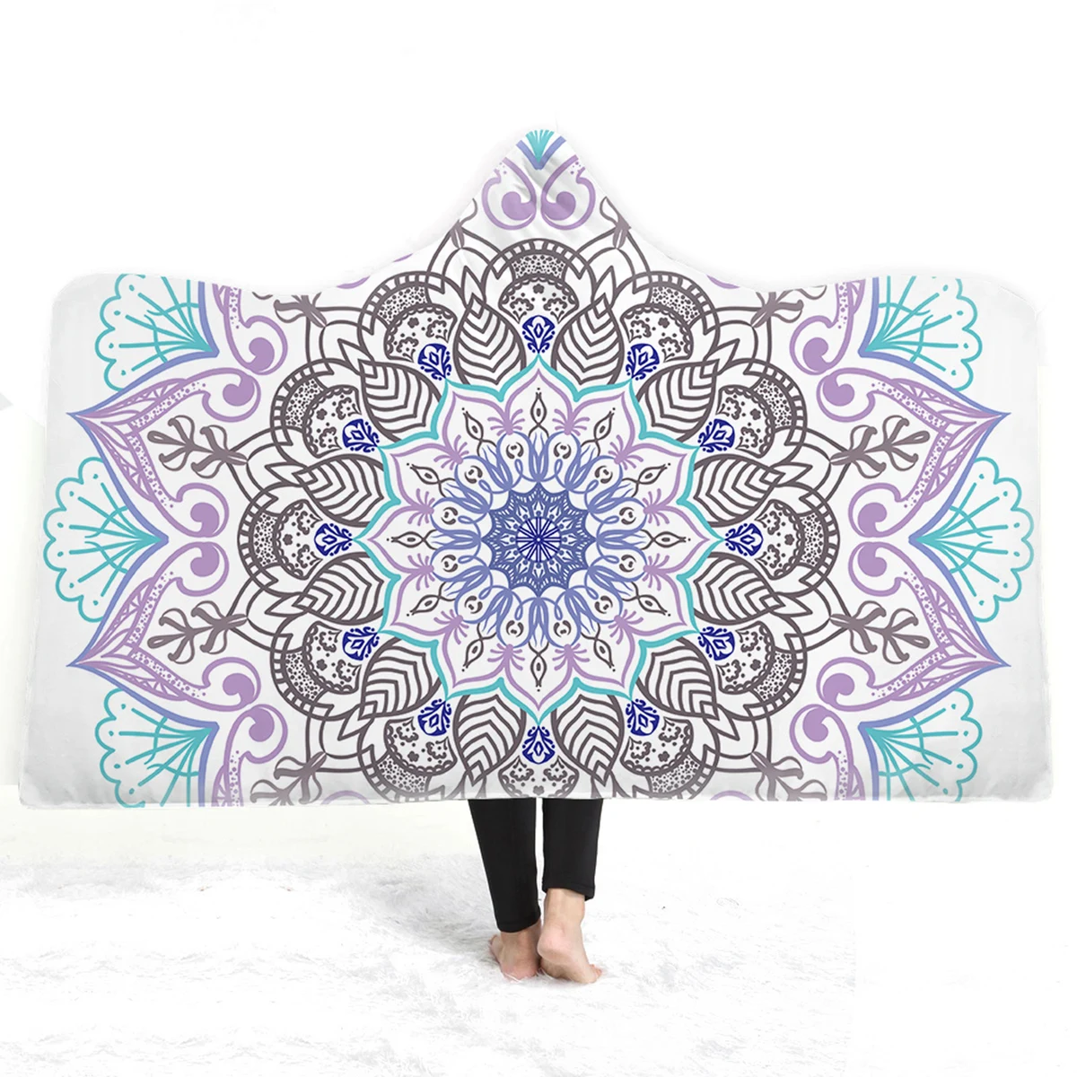 Wearable Hooded Blanket Cloak 1