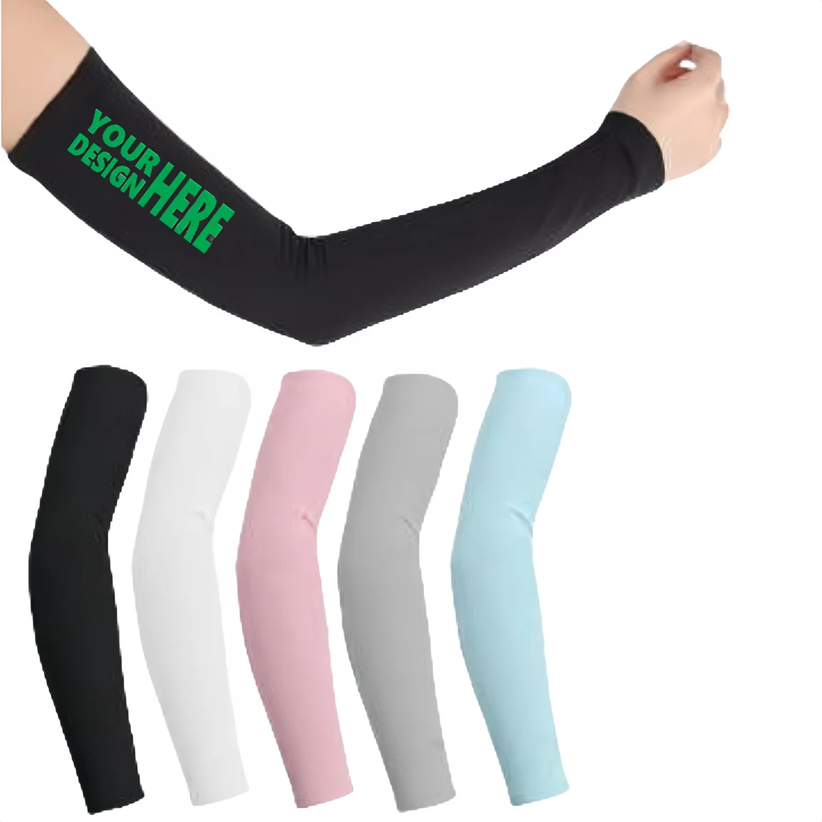 UV Protective Cooling Silk Arm Sleeve for Riding and Driving 1