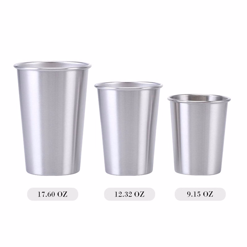 Stainless Steel Tumblers - Stackable Pint Cup