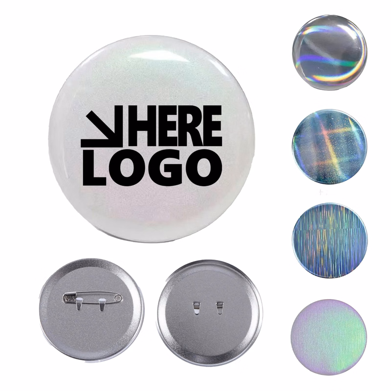 MOQ 100  Round Custom Buttons Pins 2.3"x 2.3"