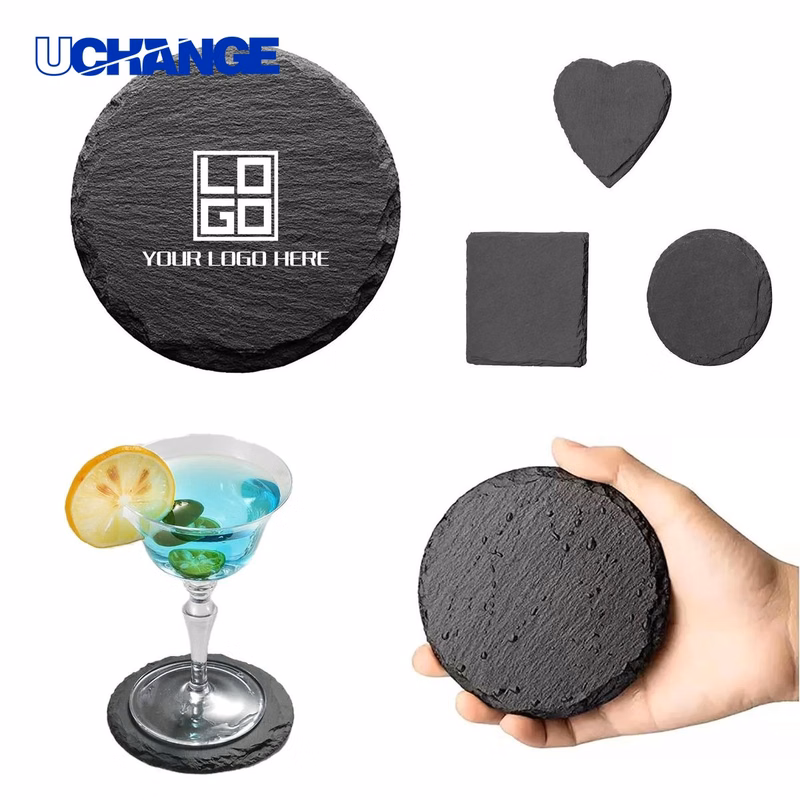 Slate Rock Stone Coaster Mat