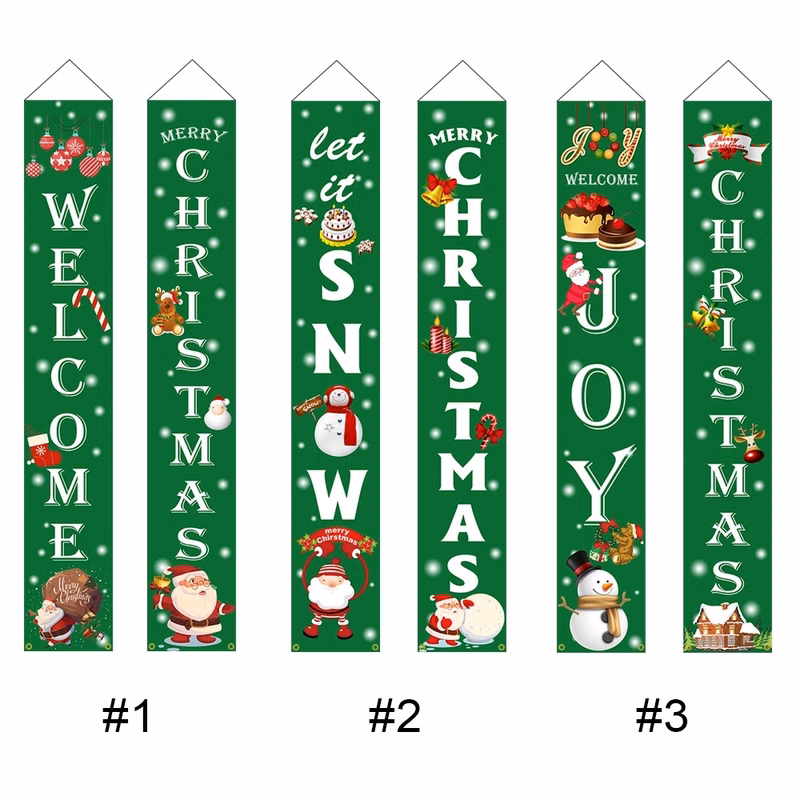 Custom Christmas Couplets Hanging Flags
