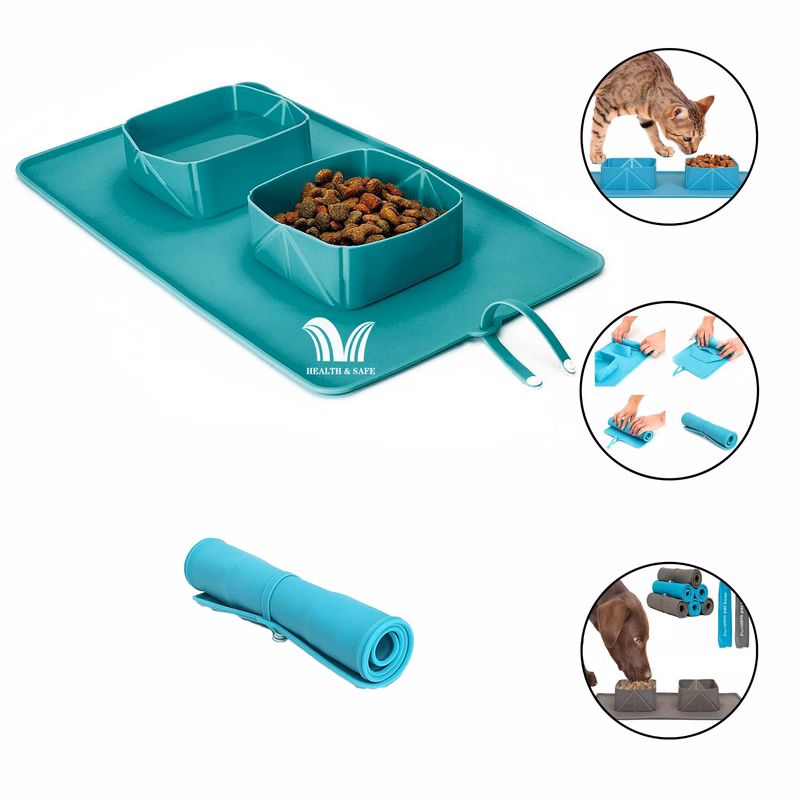 Collapsible Travel Doggy Bowl Water Food Dispenser