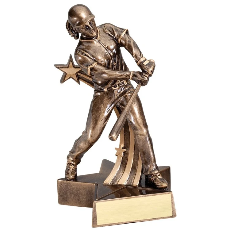 6 1/2" Tall Softball Female Superstar Resin Award 1