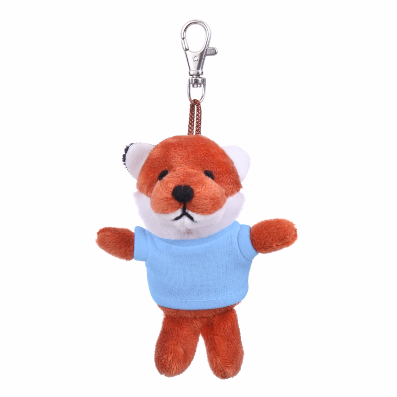 Soft Plush Fox Keychain with Tee
