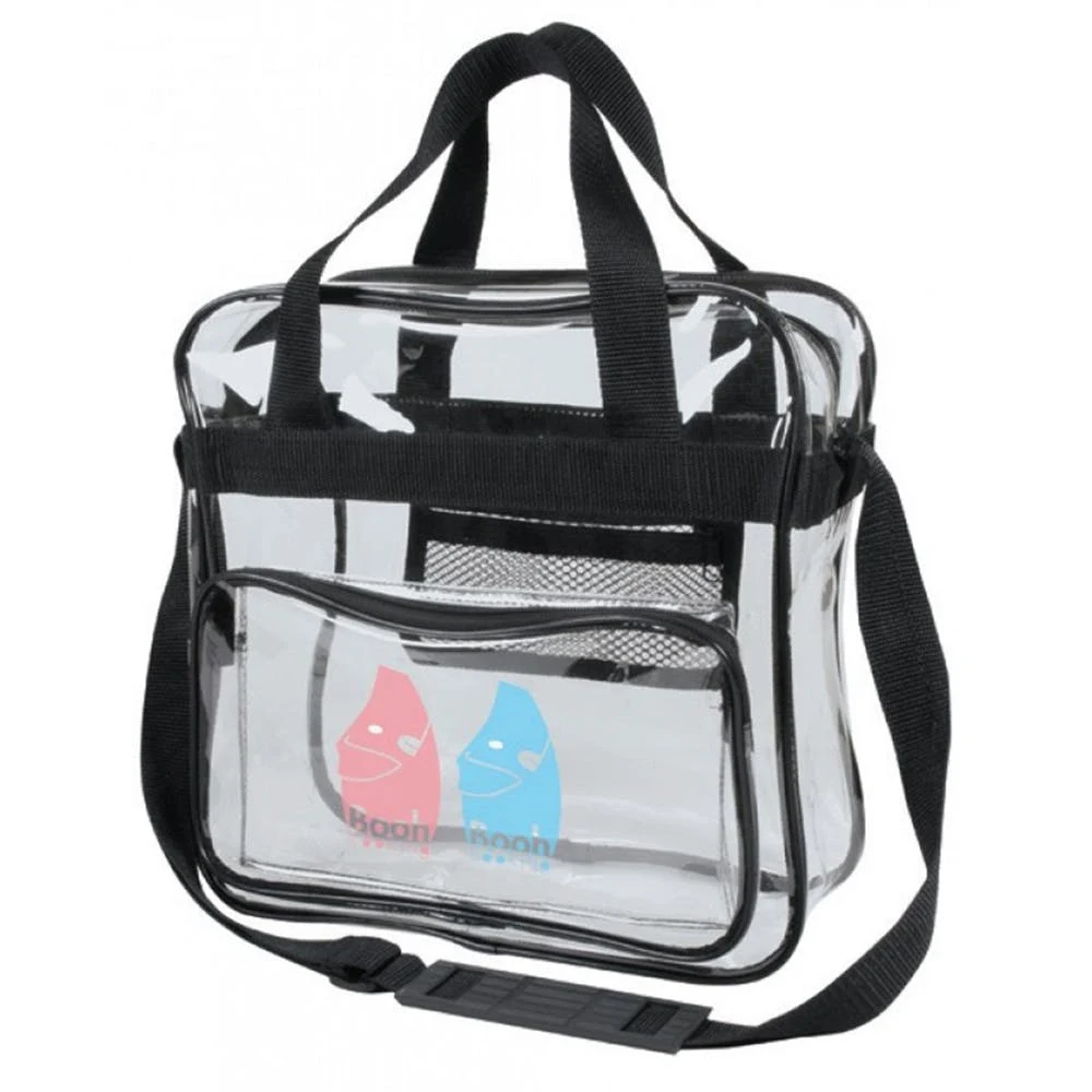 Clear Messenger Bags - Clear and Black 12" 1