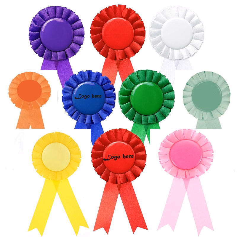 Award Ribbon Rosette Satin Badge