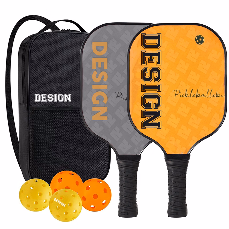 Carbon Fiber Pickleball Set 2 Paddles 4 Balls Bag