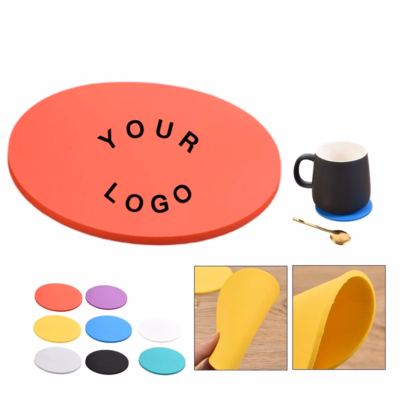 2.7 Inch Round Ceramic Coaster White