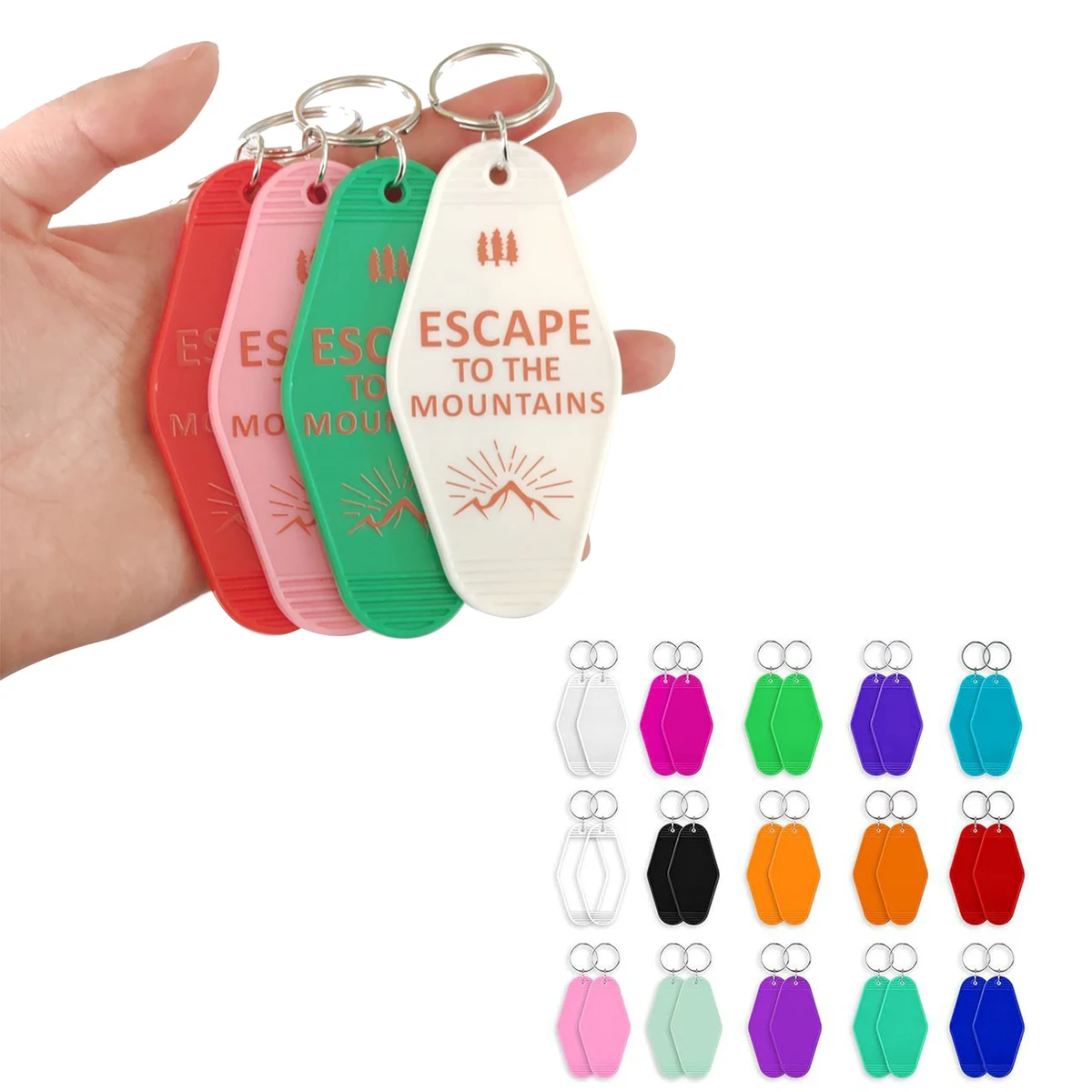 Keychain For A Retro-Style Camping Hotel Motel 1