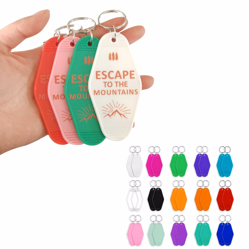 Keychain For A Retro-Style Camping Hotel Motel
