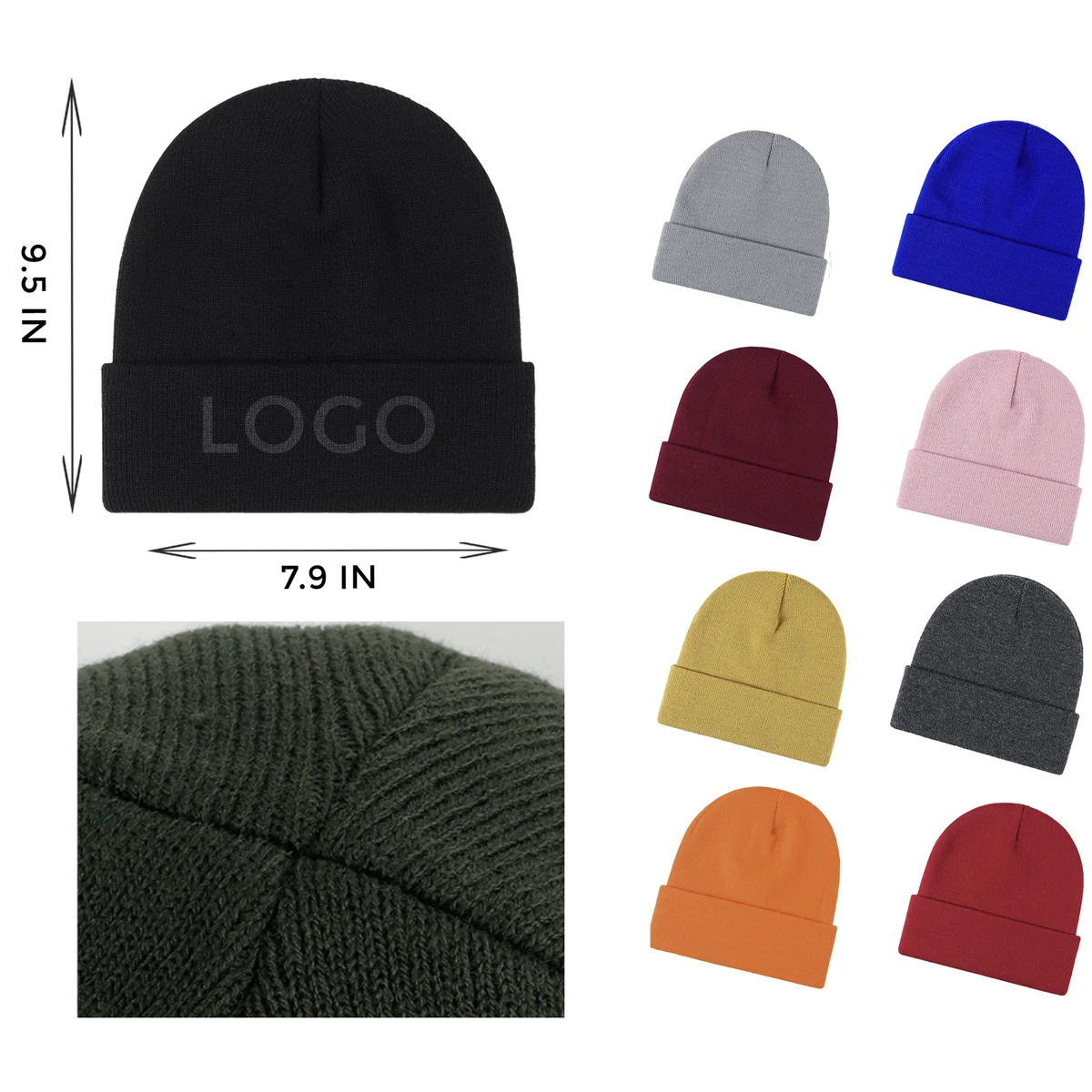 MOQ 10 PCS Stylish Cold Proof Knitted Hat 1