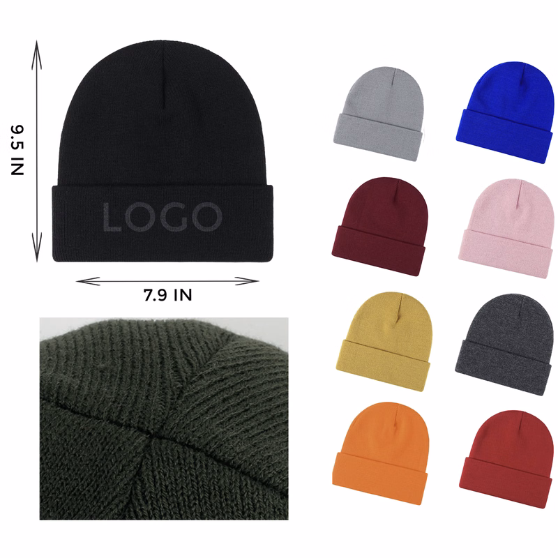 MOQ 10 PCS Stylish Cold Proof Knitted Hat