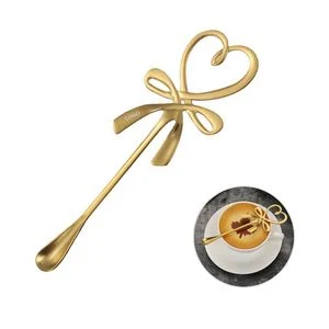 Ribbon Bow Handle Steel Spoon 1