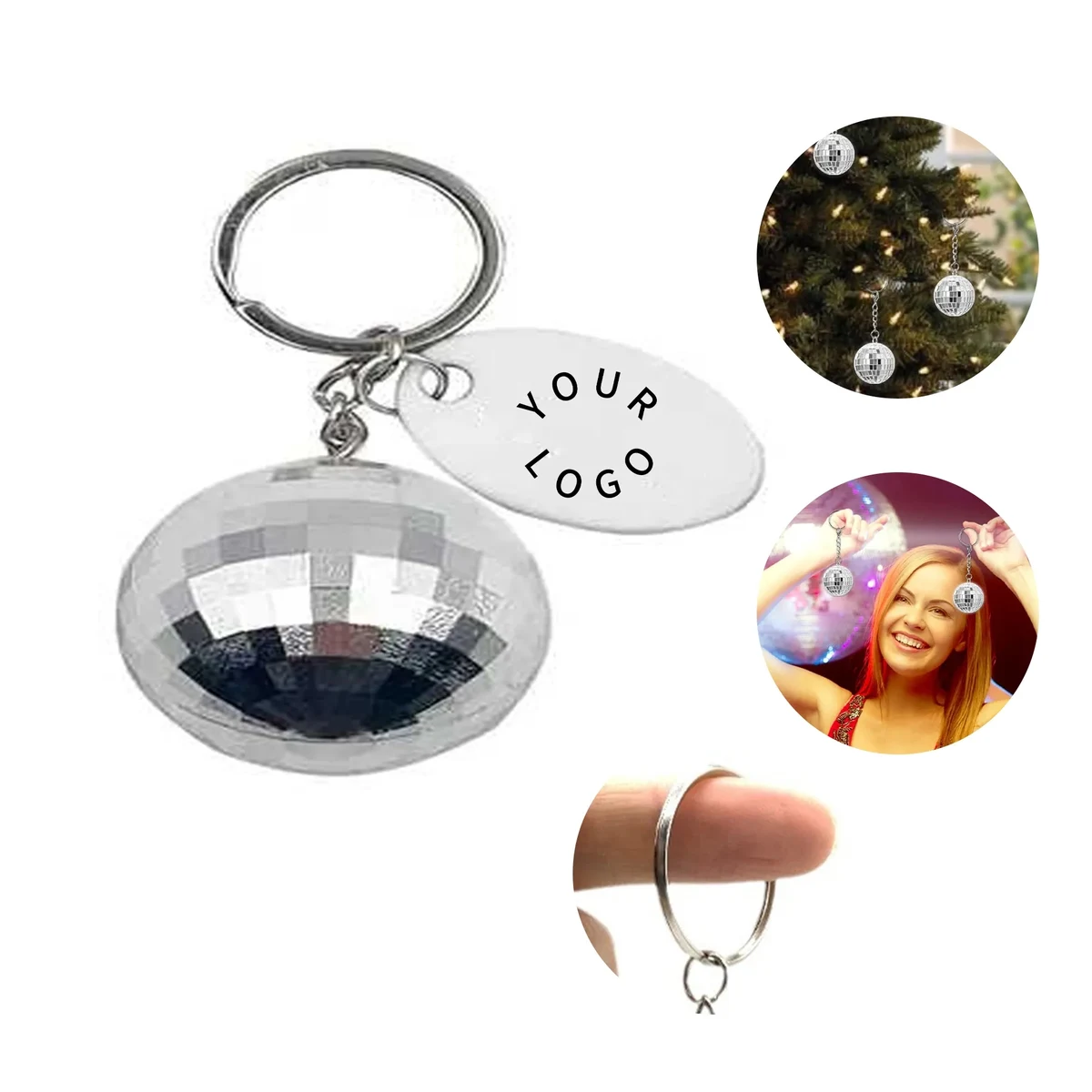 Mini Disco Ball Keychain with Tag 1
