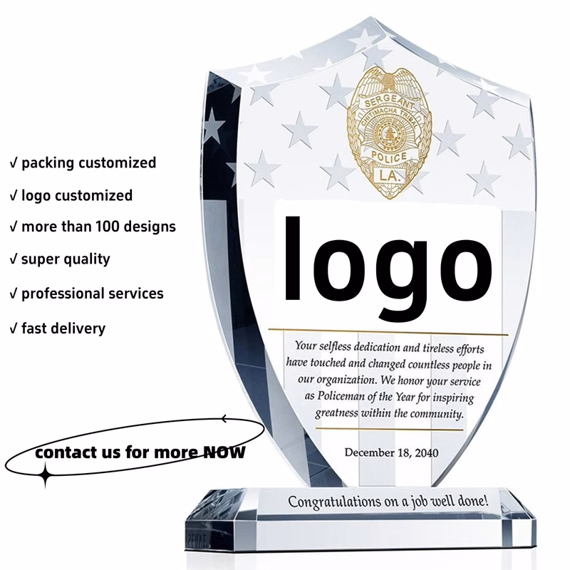 Crystal Awards Glass Trophy Souvenir Gifts Customized