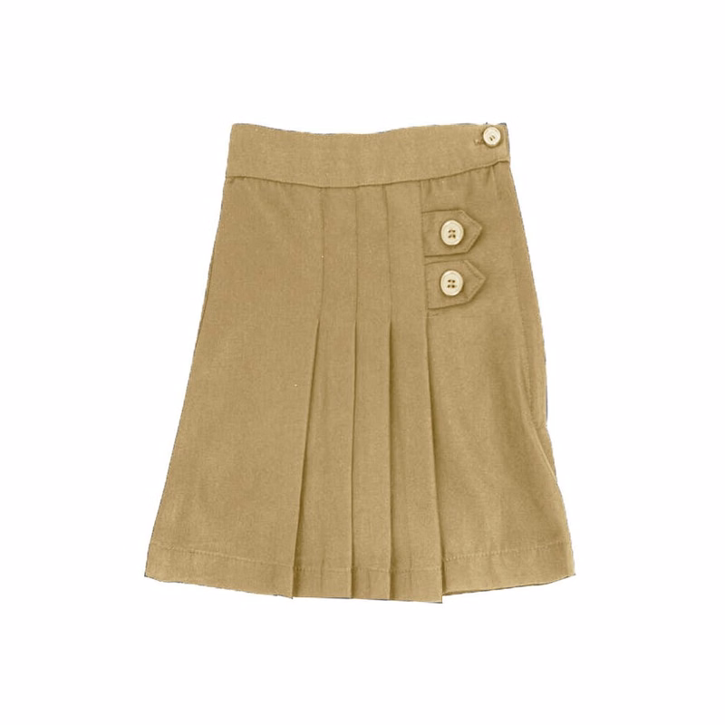 Girls' Uniform Scooter Skirts - Sizes S - XL Khaki