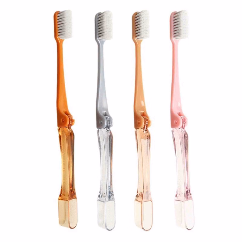 Travel Portable Folding Toothbrush with Soft Medium Bristles