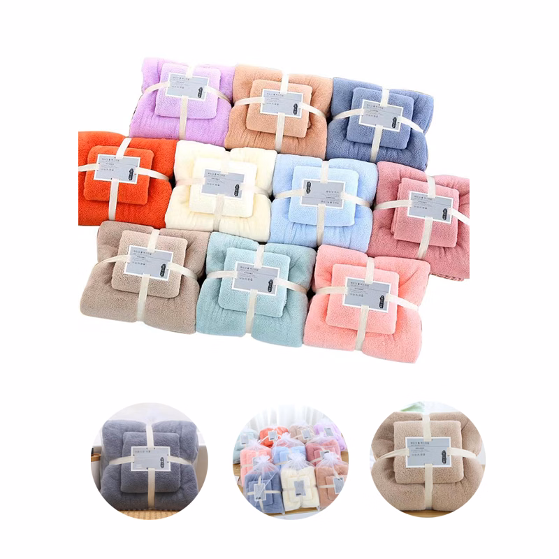 Coral Fleece Bath Towel Set