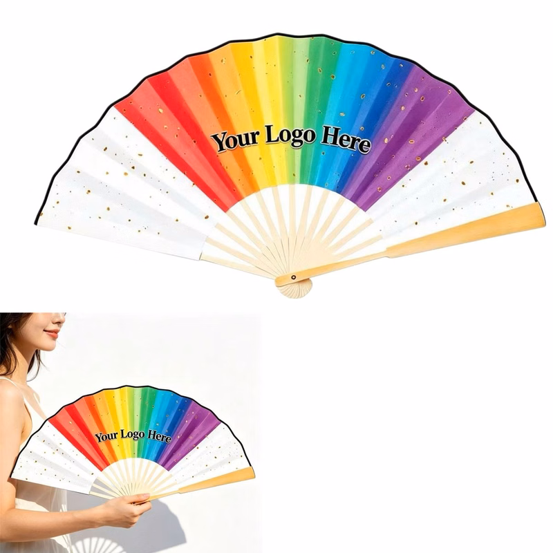 13 Inch Oil Bamboo Silk Folding Hand Fa