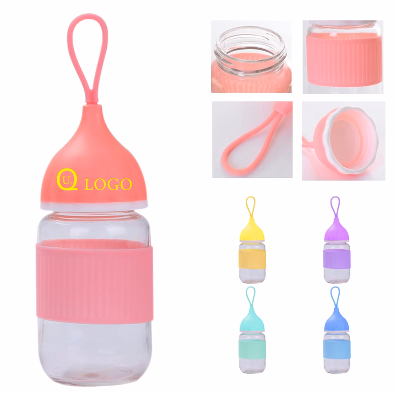 Penguin Shaped Glass Cup W/Lanyard